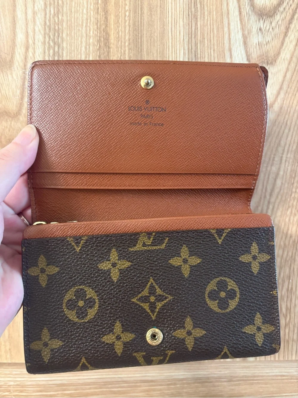 Auth Louis Vuitton Monogram Bifold zippy Wallet